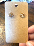 Gold Paw Stud Earrings