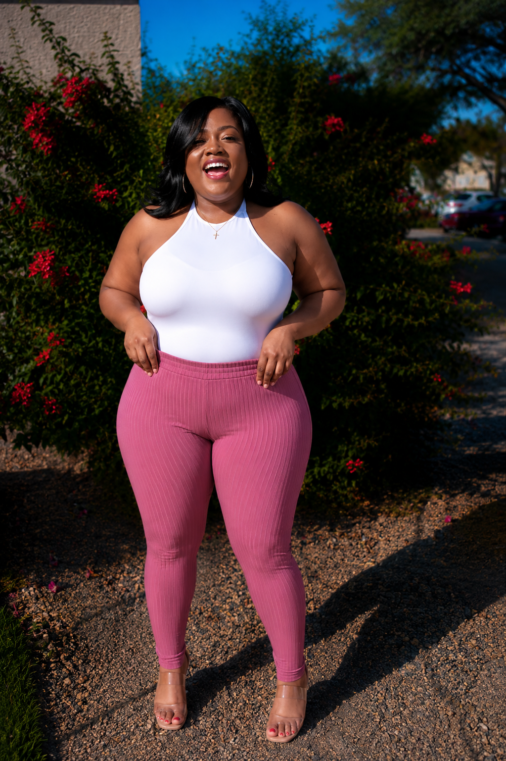 Stretchy Ribbed Leggings +