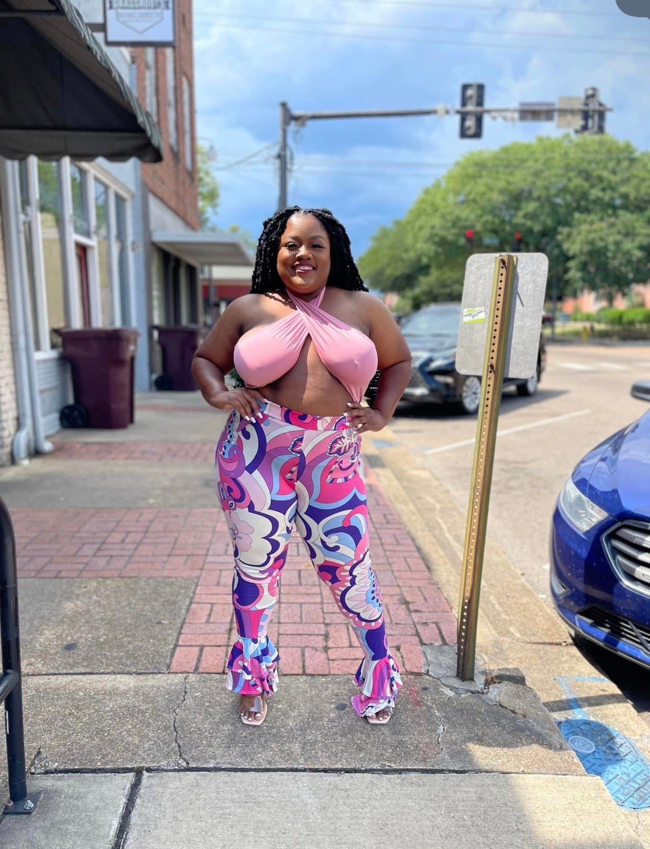 Light Rose Halter Top