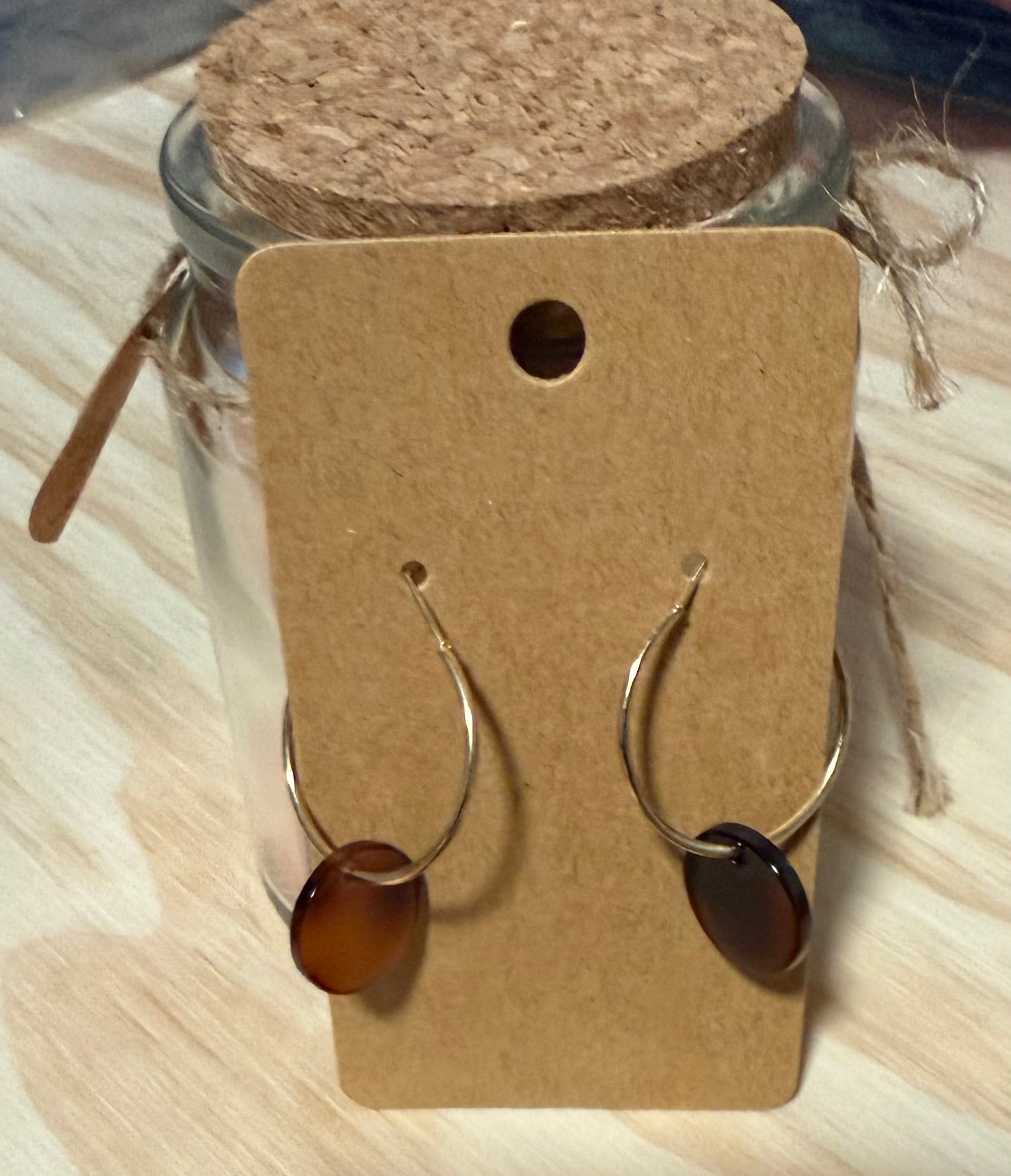 Brown Ombre Hoop Earrings