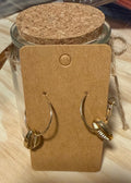 Gold Seashell Hoop Earrings