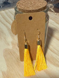 Sunshine Yellow Tassel Earrings