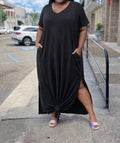 "Midnight Beauty" Tshirt Maxi Dress+