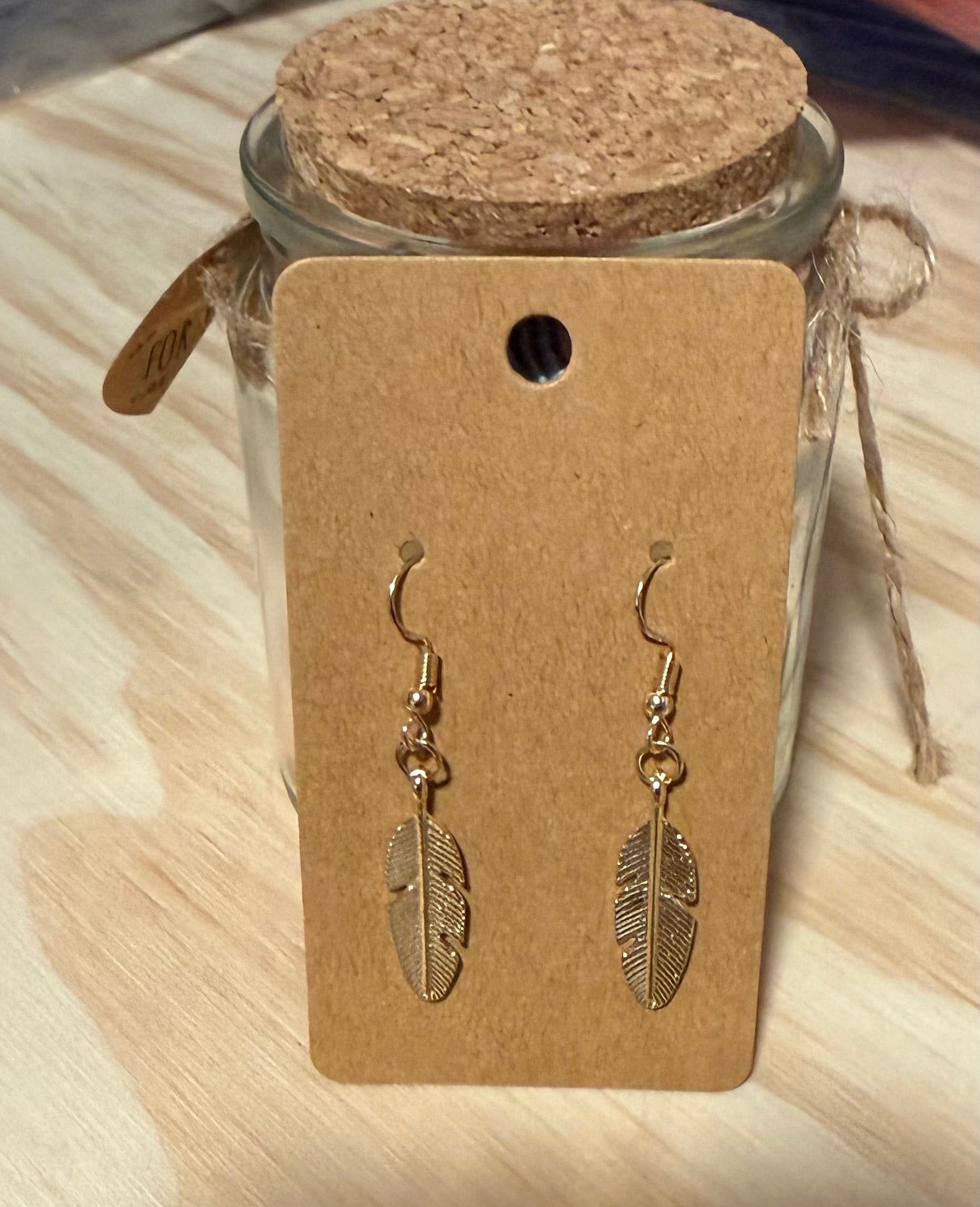 Gold Leaf Dangling Earrings