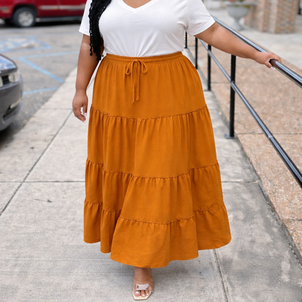"Goldie" Tiered Skirt+