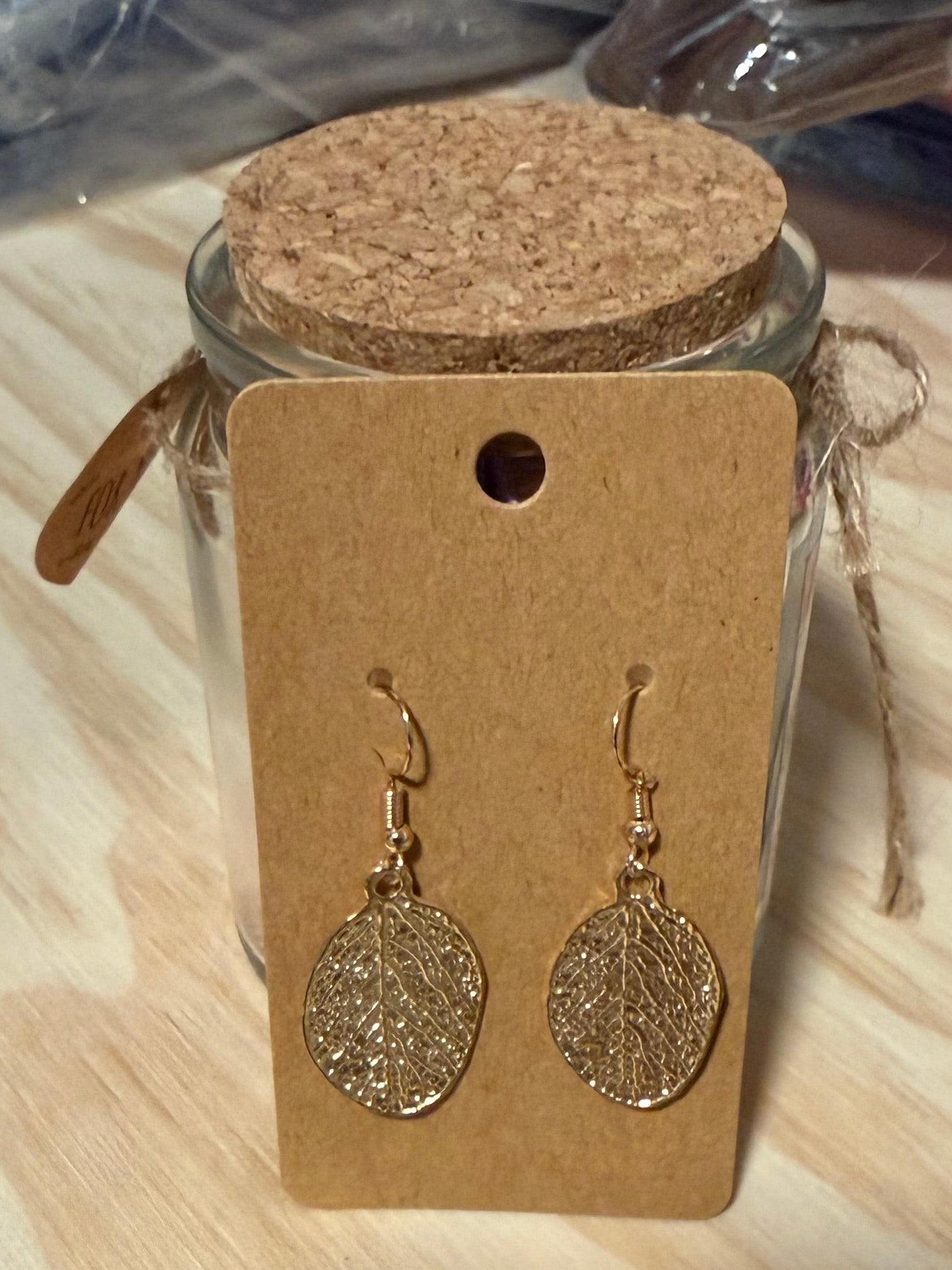 Gold Solid Leaf Earrings