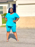 "Sky Girl" Throw On & Go Short Set+