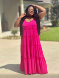 Pink Goddess Tier Sundress