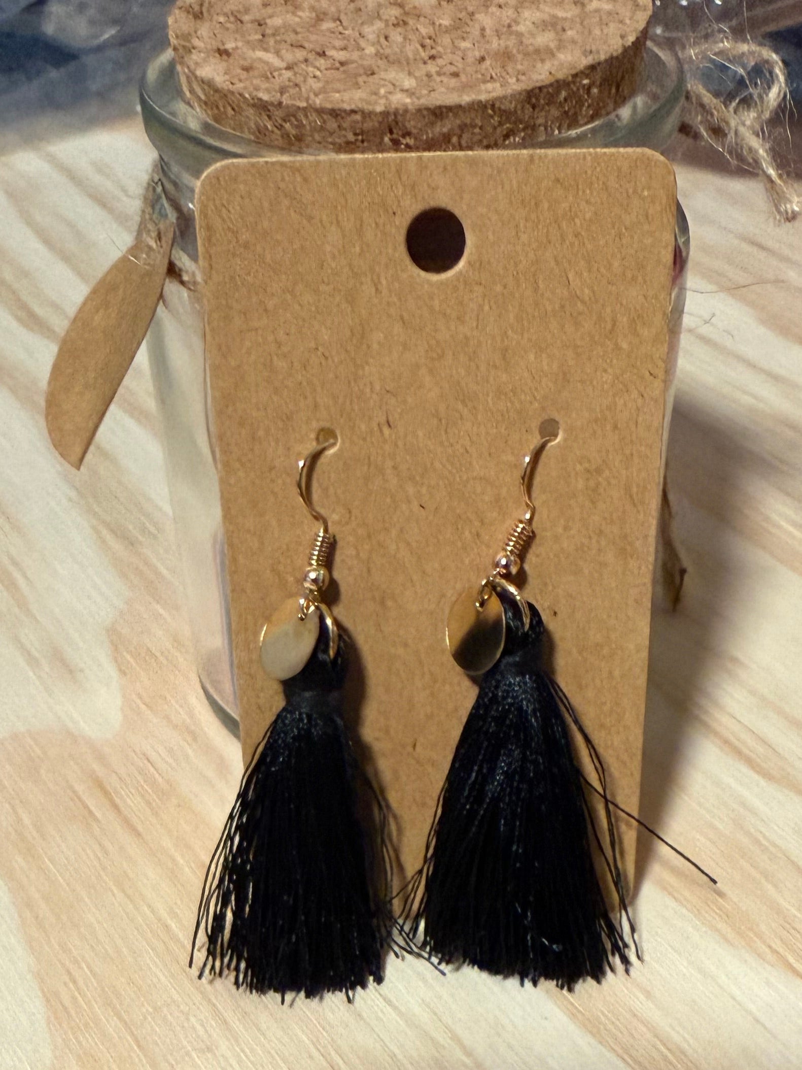 Black Tassel Earrings