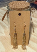 Gold Hanging Chains Earrings