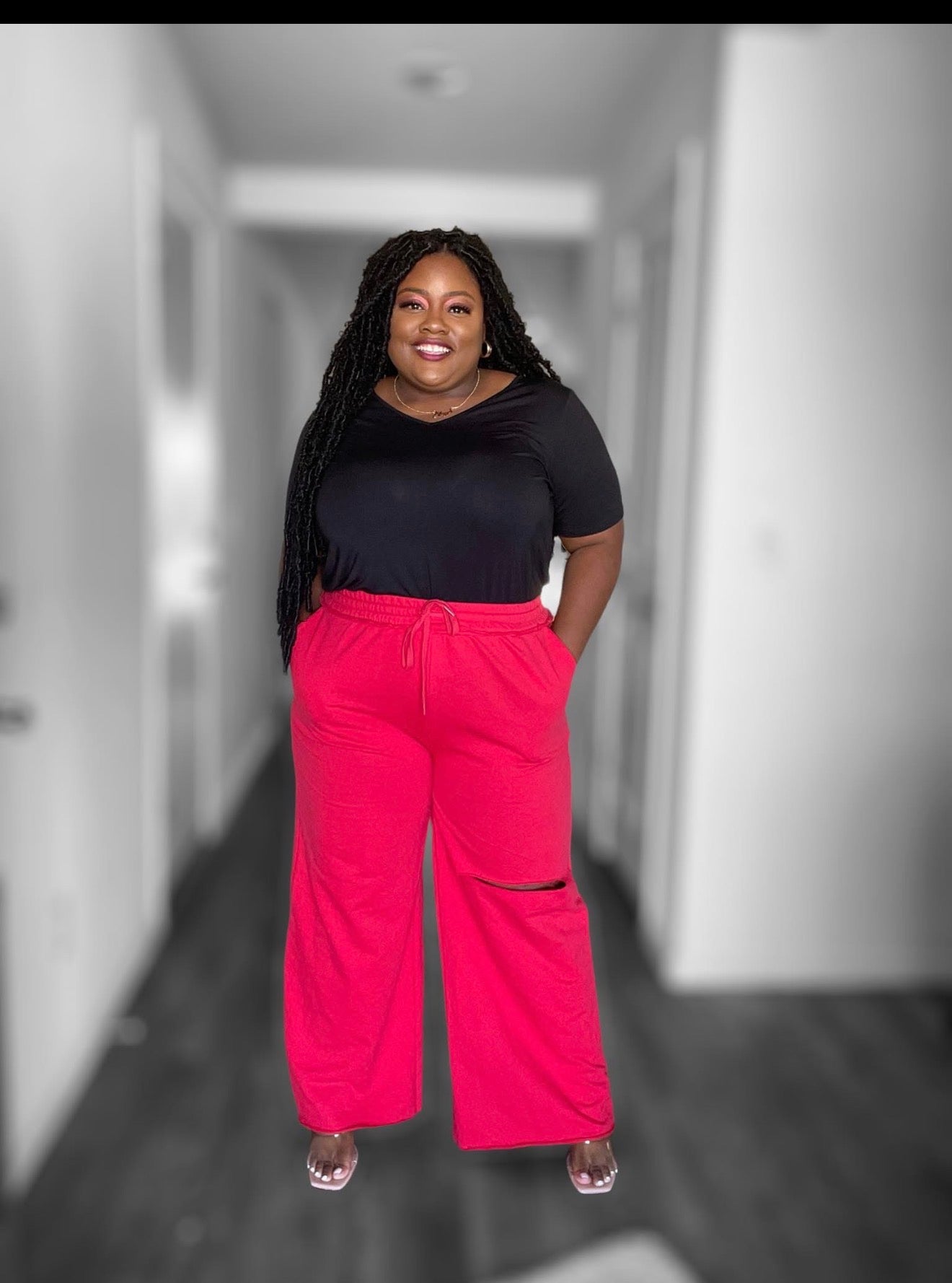 "Boss Lady Ruby" Wide Leg Sweatpants+