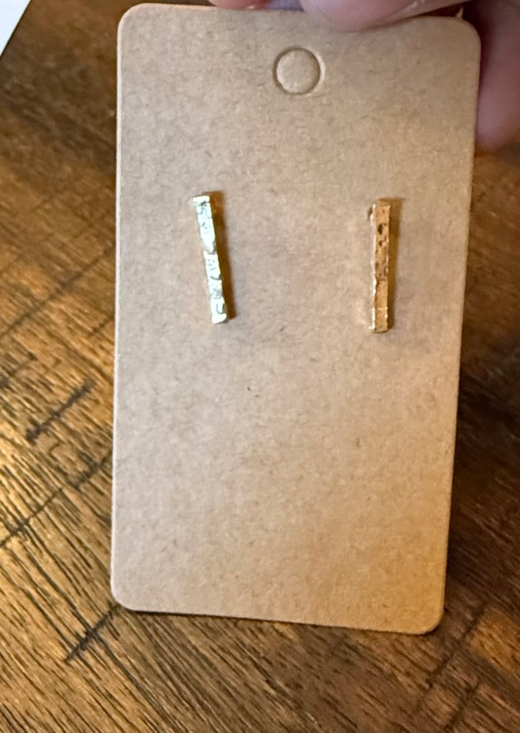 Gold Bar Earrings