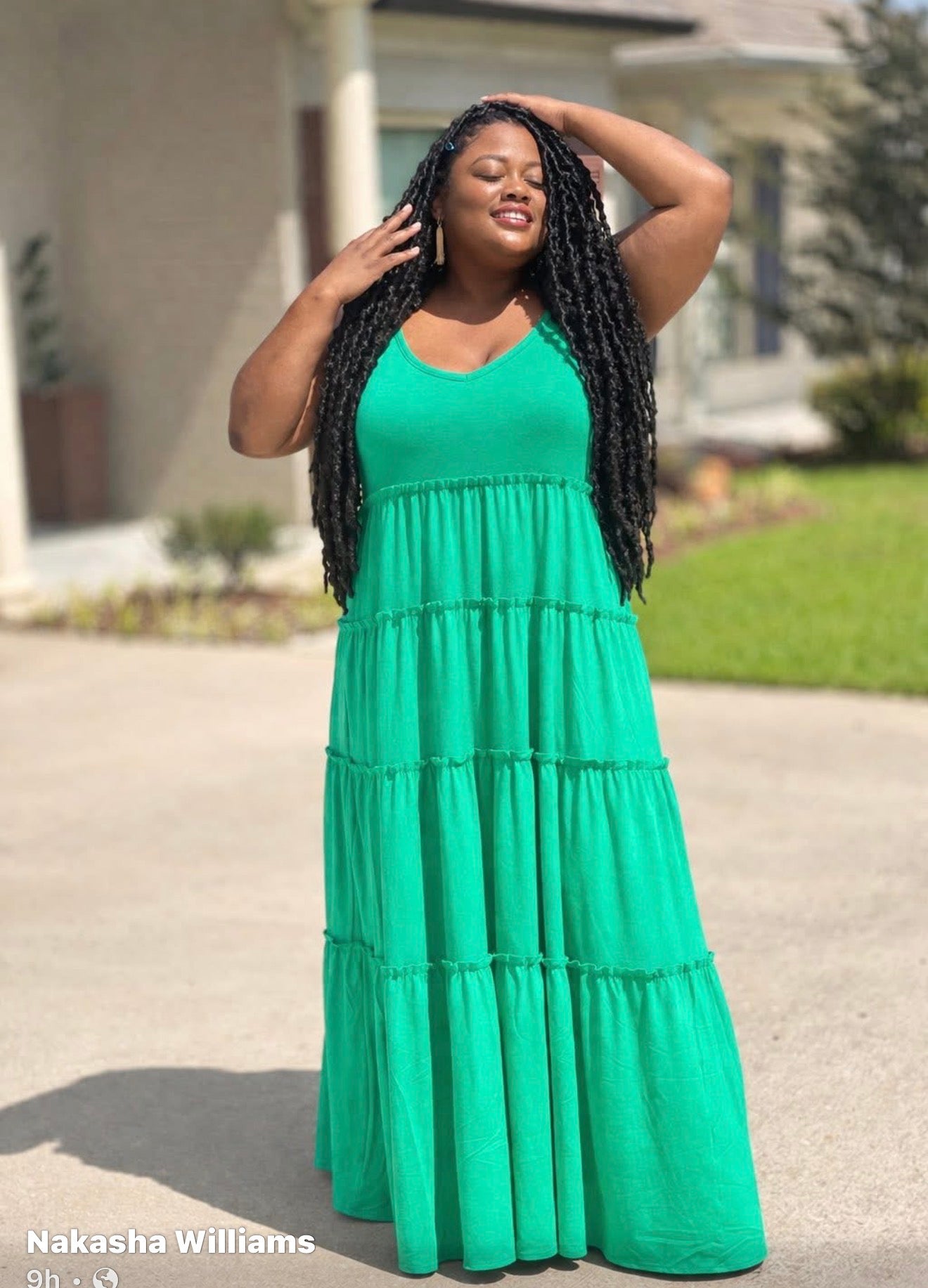 "Gorgeous Green" Goddess Tier Dress