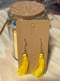 Yellow Tassel Earrings