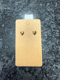 Gold Heart Stud Earrings