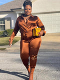 Satin Girl Pants Set +