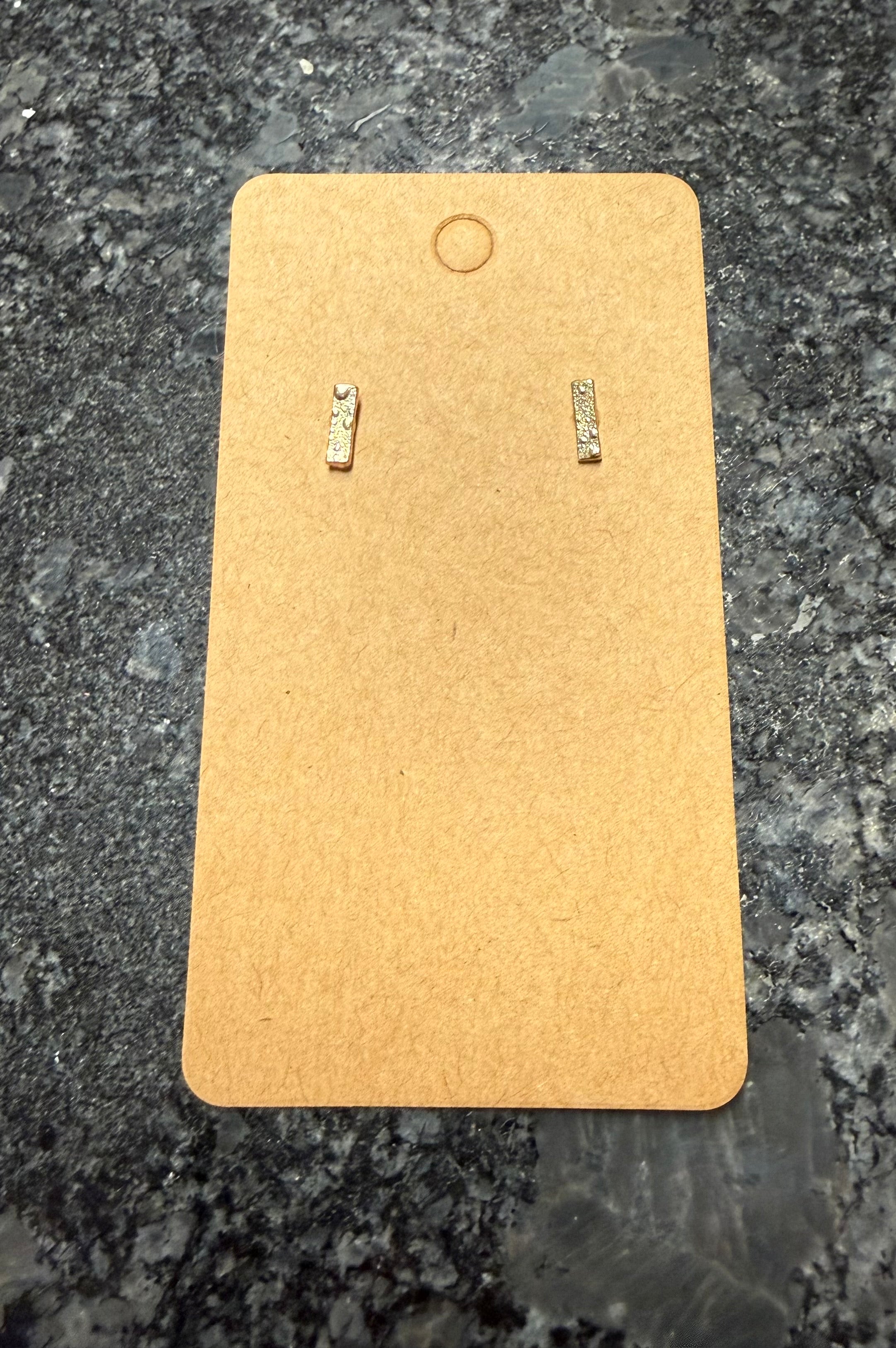 Gold Small Bar Earrings