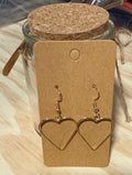 Gold Heart Dangling Earrings