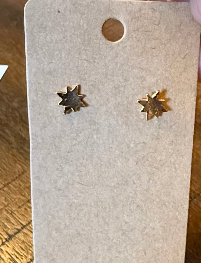 Gold Spark Stud Earrings