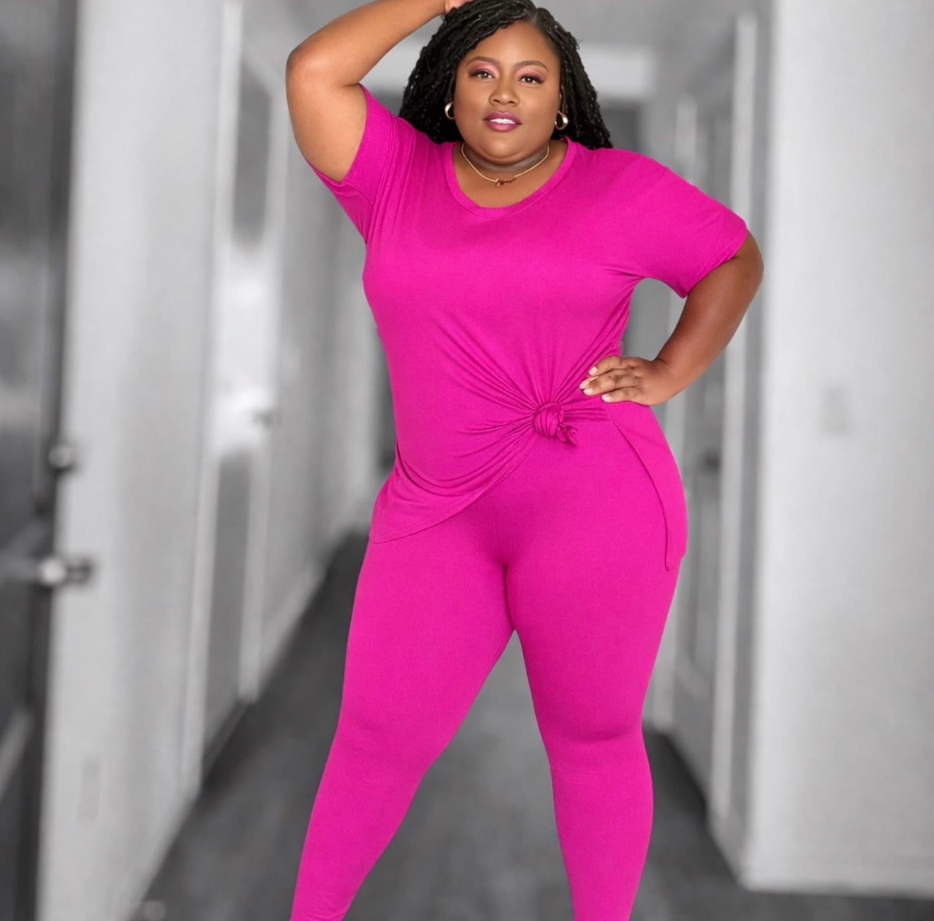 "It Girl Pink" Throw On & Go Set +