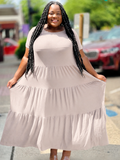 Tan Flowy Sundress+